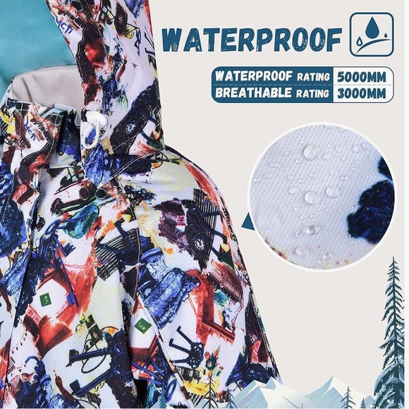 MCTi Kids Snow Suit One Piece Waterproof Ski Snowboard Jumpsuits Overalls Sz 5 T - Picture 16 of 17